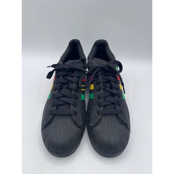 Adidas HEMP Superstar Original Shoes Mens SZ 12 RASTA Black Red Green Yellow - Picture 4 of 8